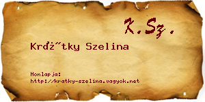 Krátky Szelina névjegykártya